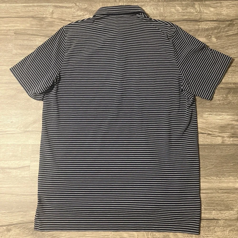Ralph Lauren‎ Performance Stretch Lisle Navy Striped Golf Polo Size Large